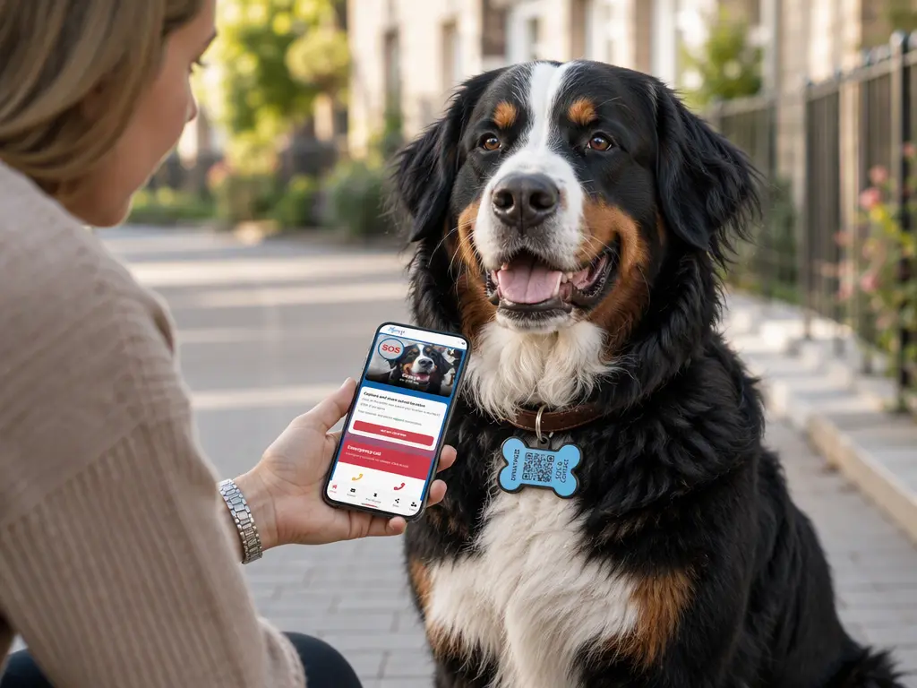 Example image of a pet tag used in everyday life